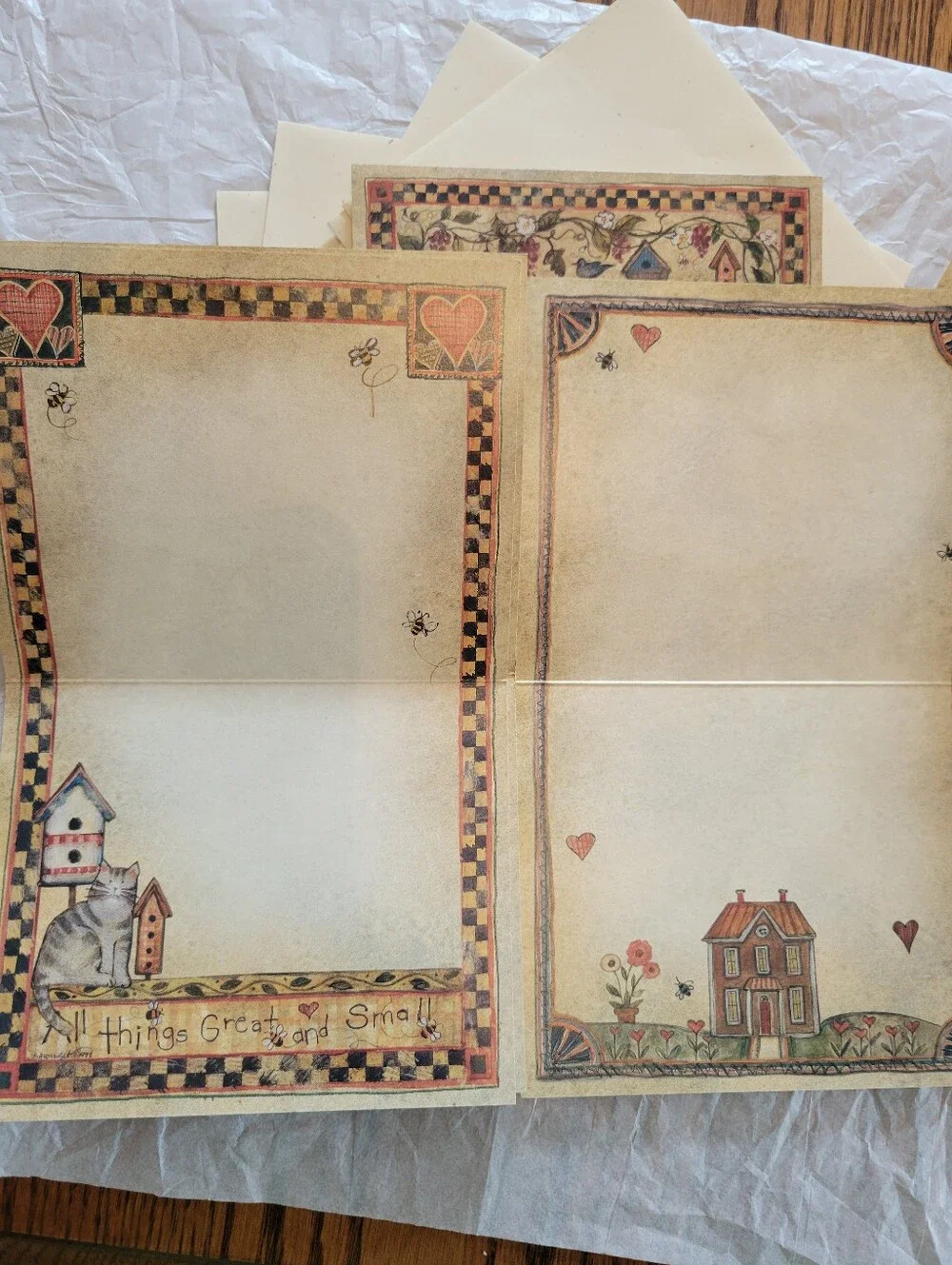 Susan Winget Notecards (5) & 2 Small Lindy Bowman Bear Boxes FINAL PRICE